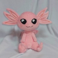 Plush axolotl, amphibian. Handmade soft toy. Buy axolotl softie, personalized plush.