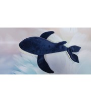 Plush whale. Big toy. Animal stuffed. Decor for the nursery. Softie doll.